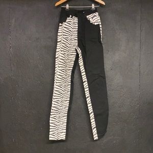 Vintage 90s western ethics zebra striped pants